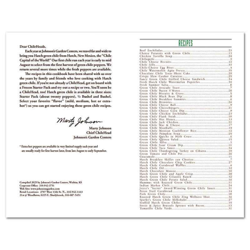 Green Chile Cookbook