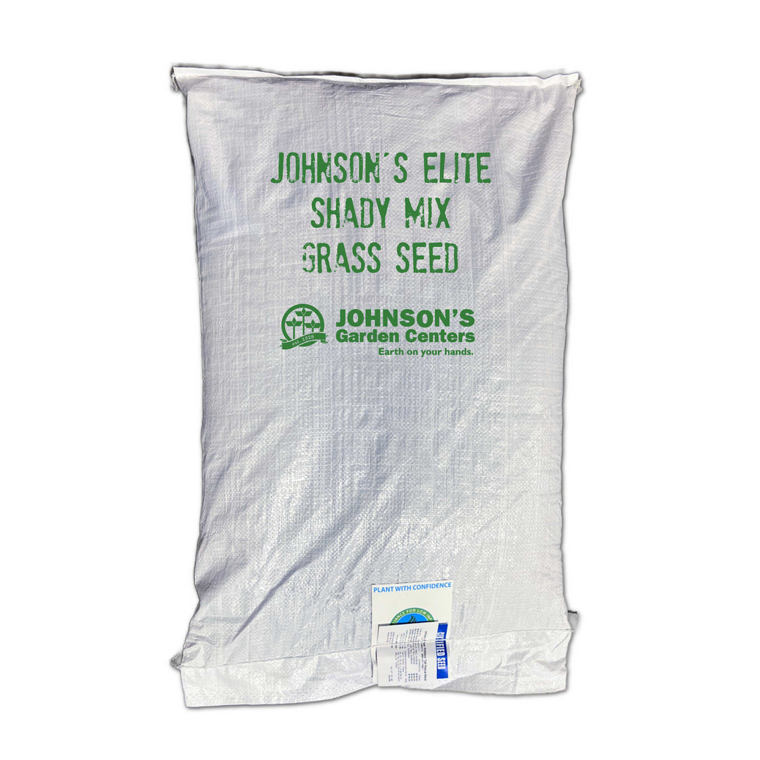 at a garden center grass seed sells Johnson's Elite Shady Mix Grass Seed Blend