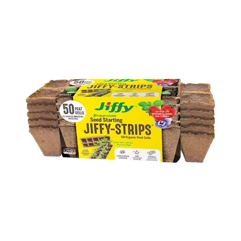 Jiffy 1.75" Square Peat Pot Strips (5-pack)