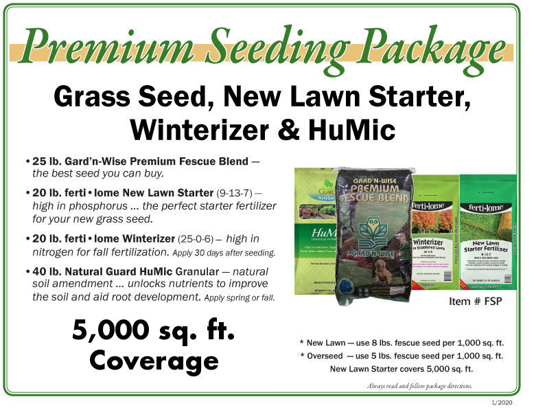 Premium Grass Seed & Fertilizer Package