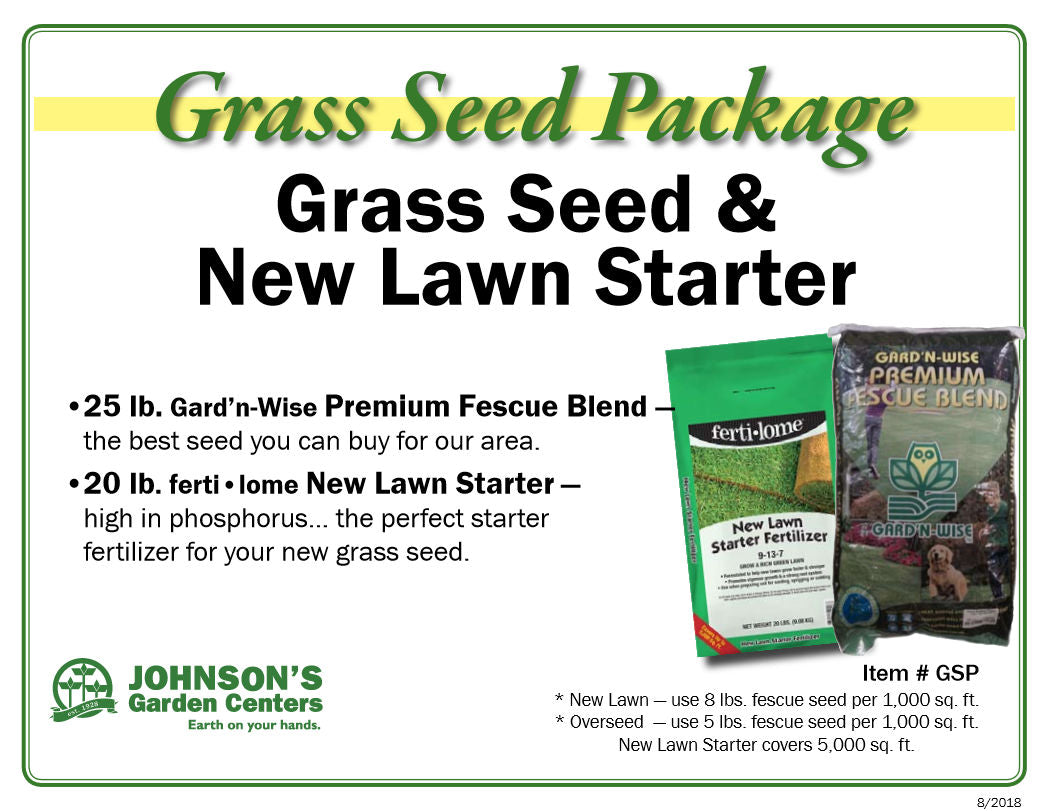 Grass Seed & Fertilizer Package Johnson's Garden Centers